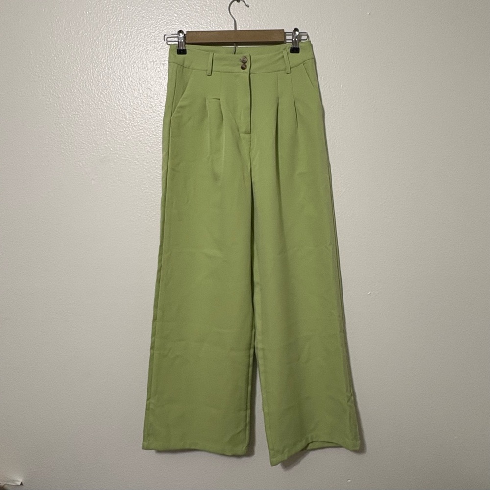 Cider Women’s Size Small Light Green Wide Leg Dress Pants Business Office Preppy